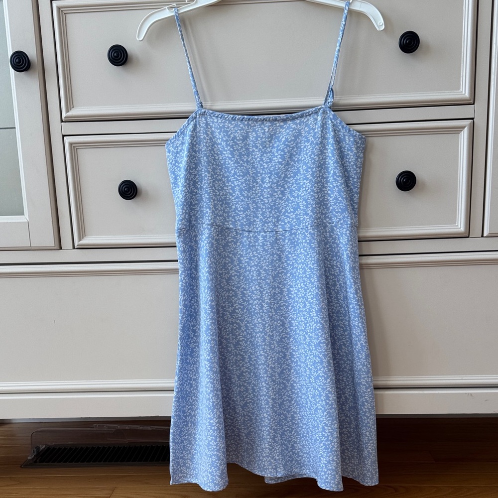 SHEIN Blue Floral Kids Dress